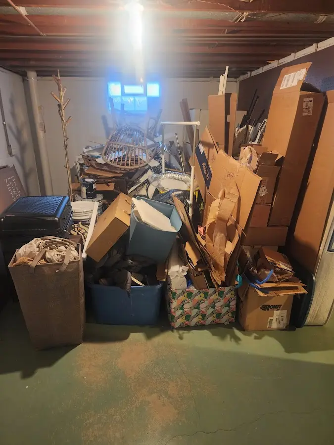 Roll-off dumpster container at job site for Construction Dumpster Rental in Crawfordsville